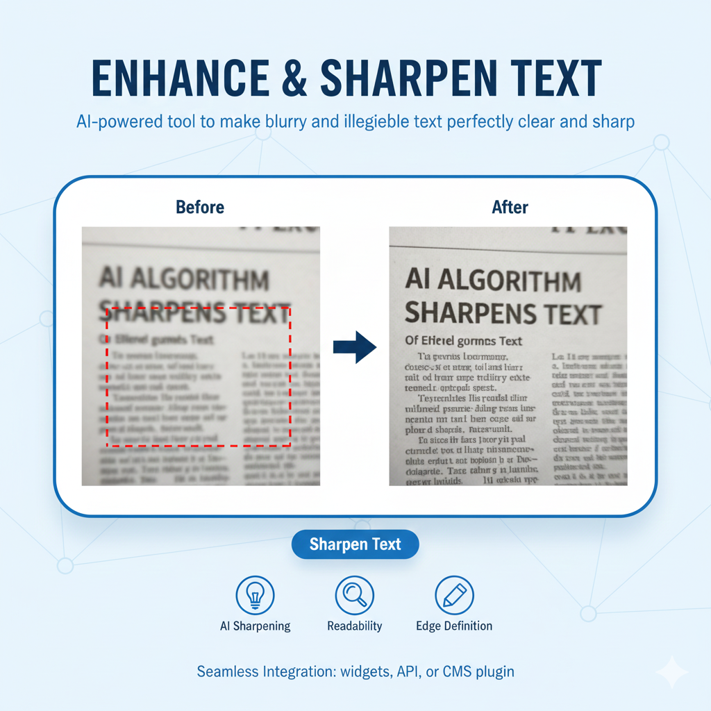 Unblur The Text tool